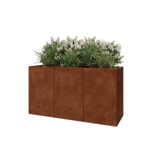 Cortenstaal plantenbak XXL - Rechthoek - 150 x 50 x 80 cm - Zonder bodemplaat