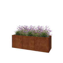 Cortenstaal plantenbak XXL - Rechthoek - 150 x 50 x 50 cm - Zonder bodemplaat