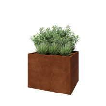 Cortenstaal plantenbak - Rechthoek - 80 x 60 x 60 cm - Zonder bodemplaat
