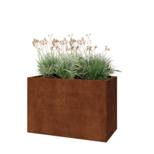 Cortenstaal plantenbak - Rechthoek - 120 x 60 x 80 cm - Met bodemplaat