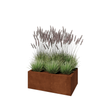 Cortenstaal plantenbak - Rechthoek - 80 x 50 x 30 cm - Zonder bodemplaat