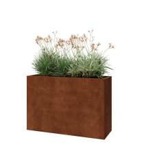 Cortenstaal plantenbak - Rechthoek - 120 x 40 x 80 cm - Met bodemplaat
