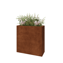 Cortenstaal plantenbak - Rechthoek - 80 x 30 x 80 cm - Met bodemplaat