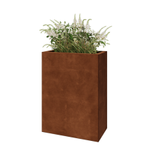Cortenstaal plantenbak - Rechthoek - 60 x 30 x 80 cm - Met bodemplaat