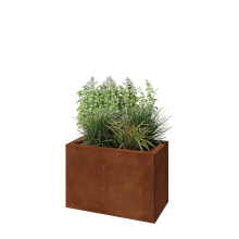 Cortenstaal plantenbak - Rechthoek - 60 x 30 x 40 cm - Met bodemplaat