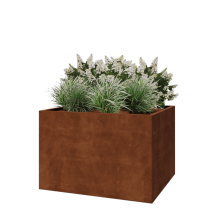 Cortenstaal plantenbak - Rechthoek - 120 x 100 x 80 cm - Met bodemplaat
