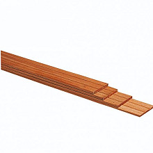 Hardhouten geschaafde plank met V-groeven 1,5 x 14,5 x 180 cm