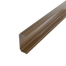 Brise soleil Alu U-rail met afdeklijst Teak Rail L-300cm / afdeklijst L-200cm