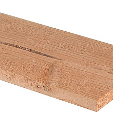 Douglas plank half-lips 1-zijde fijn bezaagd, 1 zijde geschaafd 1,8 x 17,5 x 500 cm