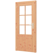 Enkele glasdeur linksdraaiend extra breed 201,8 x 111,5 cm