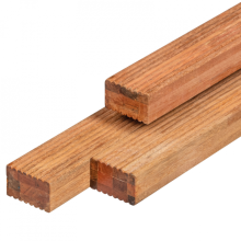 Bangkirai hardhouten regel 4,4 x 6,8 x 395 cm kunstmatig gedroogd, geschaafd, gelamineerd, gevingerl