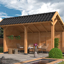 Kapschuur Bergen L Type 2 Douglas Gedroogd Potdekselplank blank