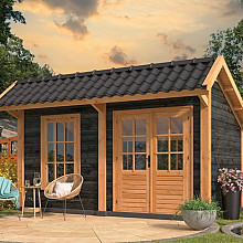 Kapschuur Bergen L Type 4 Douglas Gedroogd Potdekselplank zwart