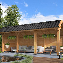 Kapschuur Bergen L Type 6 Douglas Gedroogd Potdekselplank blank