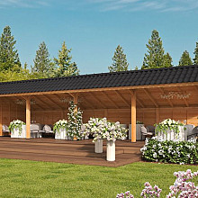 Kapschuur Bergen XL, Type 10 Douglas Gedroogd Potdekselplank blank