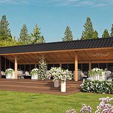 Kapschuur Bergen XL, Type 10 Douglas Gedroogd Potdekselplank zwart