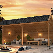 Kapschuur Bergen XL, Type 2 Douglas Gedroogd Potdekselplank blank