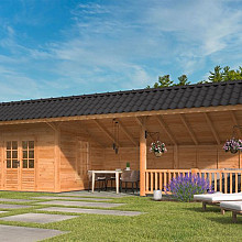 Kapschuur Bergen XL, Type 8 Douglas Gedroogd Potdekselplank blank