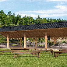 Kapschuur Bergen XL, Type 9 Douglas Gedroogd Potdekselplank blank