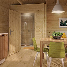 Blokhut - Tuinhuis Toilet/Shower Kit XXXL | 70 mm | onbehandeld