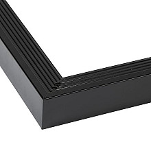 Blokhutaccessoires aluminium zwart Buitenhoek daktrim 4,5 x 4,5 x 50 cm