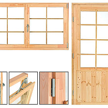 Deluxe Raam & Deur model Letterkenny| Red Class Wood geïmpregneerd