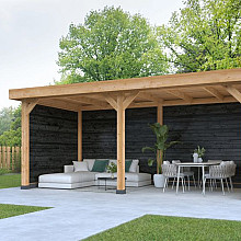 DHZ Plat dak Dalfsen Douglas 600 x 300 cm  zwart geïmpregneerd