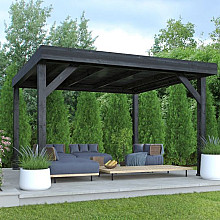 DHZ Rijssen Douglas 400 x 400 cm zwart geïmpregneerd