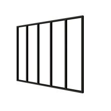 DHZ Rijssen regelwerk Type C 300 x 224 cm zwart geïmpregneerd douglas