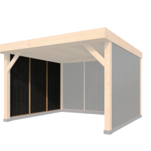 DHZ Rijssen vertikale wand module Type D 400 x 224 cm zwart geïmpregneerd