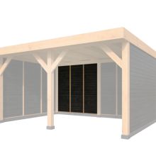 DHZ Rijssen wand module Type B 250 x 224 cm zwart geïmpregneerd