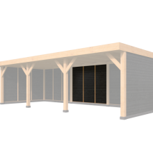 DHZ Rijssen wand module Type C 300 x 224 cm zwart geïmpregneerd