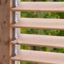 DHZ Shutter element 100 x 224 cm, RVS flex fence + douglas planken