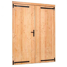 Douglas dubbele dichte deur 185x205 cm buitenmaat, linksdraaiend