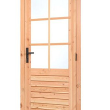 Douglas enkele glas deur 6-ruits B100 x H205 cm (buitenmaat), rechtsdraaiend