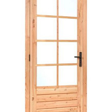 Douglas enkele glas deur dubbelglas 8-ruits B110xH215 cm buitenmaat, linksdraaiend