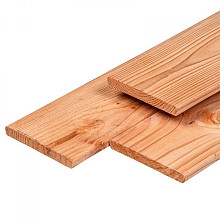 Douglas plank 1,6 x 14,0 x 180 cm, gedroogd, geschaafd, 4 ronde hoeken