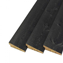 Douglas wandpakket type A zweedsrabat zwart geimpregneerd horizontaal 401 t/m 472 x 224 cm incl. reg