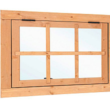 Douglas uitzetraam 6-ruits B90xH70 cm buitenmaat