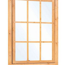Douglas uitzetraam 9-ruits B1000xH1554mm (buitenwerkse maat) incl. 2 soorten roedes, RVS raambeslag,