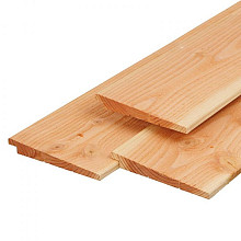 Douglas zweeds rabat excellent 1,2/2,7 x 19,5 x 400 cm, vers, geschaafd, scherpkantig, 1 zijde 2 gro
