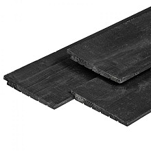 Douglas zweeds rabat excellent 1,2/2,7 x 19,5 x 500 cm, vers, zwart gespoten, geschaafd, scherpkanti