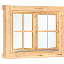 Draai- /kiepraam dubbel L6 vuren 128,5 x 100,5 cm | groen geïmpregneerd
