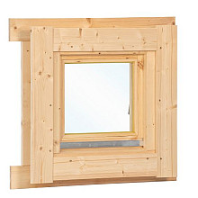 Draai- /kiepraam enkel L5.1 vuren 62,5 x 62,5 cm | grijs geïmpregneerd