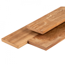 Garapa hardhout vlonderplank 2,1 x 14,5 x 550 cm kunstmatig gedroogd, geschaafd, FAS