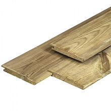 Grenen overhangend rabat 1,8 x 14,5 x 300 cm, vers, groen geïmpregneerd, geschaafd