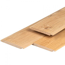 Eiken halfhouts rabat 1,8 x 18 x 300 cm, gedroogd, geschaafd, 2 zijden vellingkant