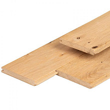 Eiken tong- & groef-profiel 1,8 x 13 x 250 cm, gedroogd, geschaafd, 2 zijden vellingkant