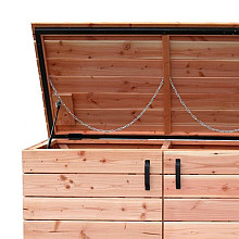 Douglas containerkast dubbel op zwart frame, (HxBxD) 118 x 151 x 85 cm, onbehandeld