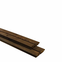 Douglas geschaafd 2-zijdig dubbel rhombus profielplank 2,7 x 14,5 x 224 cm bruin geïmpregneerd
